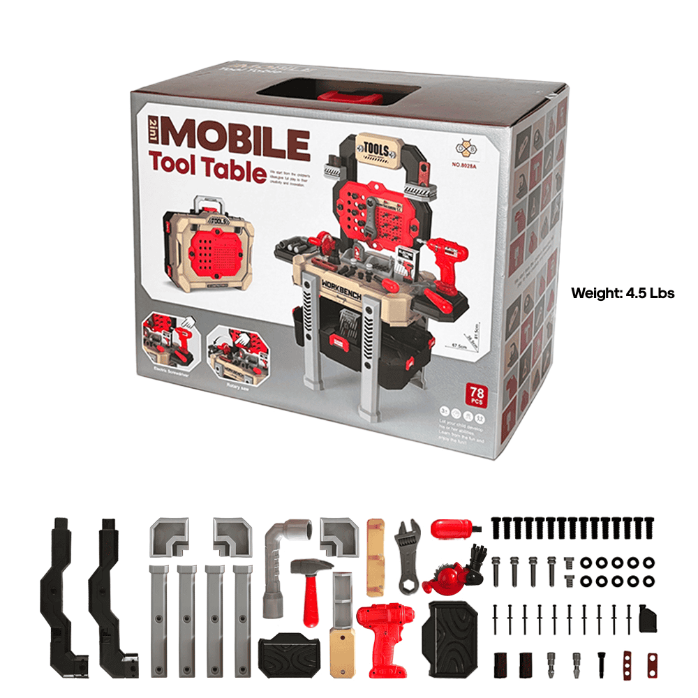 Electric Drill Tool Table:Little Engineer's Dream Workshop